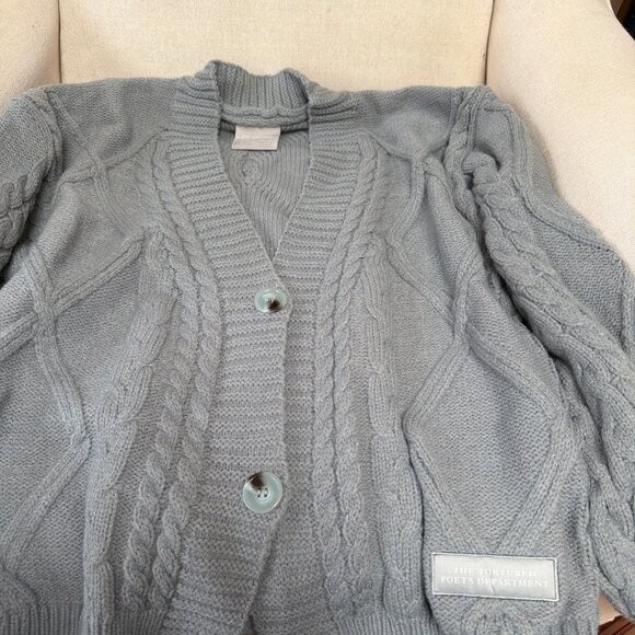 Taylor Swift Authentic "Tortured Poets Department" Gray Cardigan - Size M/L - Picture 9 of 9